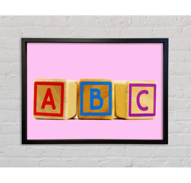 Three Alphabet Blocks Pink Framed Print Bright Star Size: 100cm H x 141.4cm W on Productcaster.