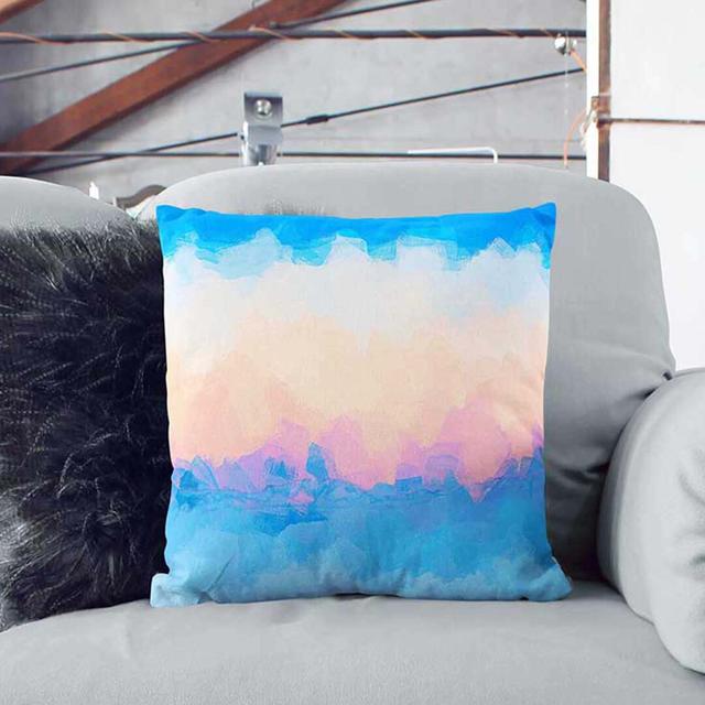 Cold Mountain Abstract Square Throw Cushion East Urban Home Backing Colour: Stone, Size: 40 x 40 cm on Productcaster.