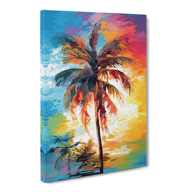 Palm Tree Abstract No.2 - Wrapped Canvas Art Prints 17 Stories Size: 60cm H x 40cm W x 3cm D on Productcaster.