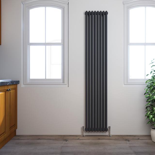 Diredra Vertical Traditional Column Radiator Belfry Bathroom Size: 1800mm H x 380mm W x 70mm D on Productcaster.