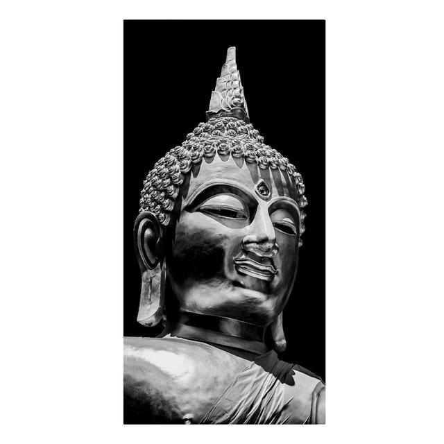 Buddha Statue Face - Wrapped Canvas Photograph Latitude Vive Format: Canvas, Size: 100cm H x 50cm W on Productcaster.