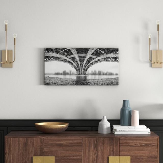 Under The Iron Bridge Graphic Art Print on Canvas East Urban Home Size: 30cm L x 60cm W on Productcaster.