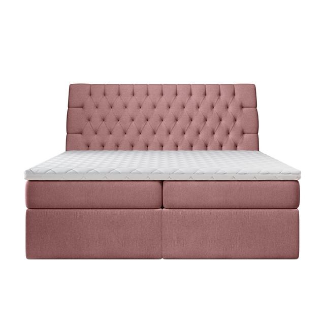 Boxspringbett Mcdonough mit Topper und Bettkasten Ophelia & Co. Farbe: Pink, Größe: 180 x 200 cm on Productcaster.