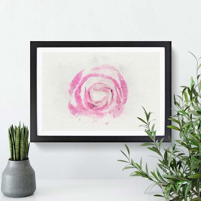 Pink Lisianthus Flower in Abstract - Picture Frame Painting Print East Urban Home Frame Option: Black, Size: 50cm H x 76cm W x 2cm D on Productcaster.