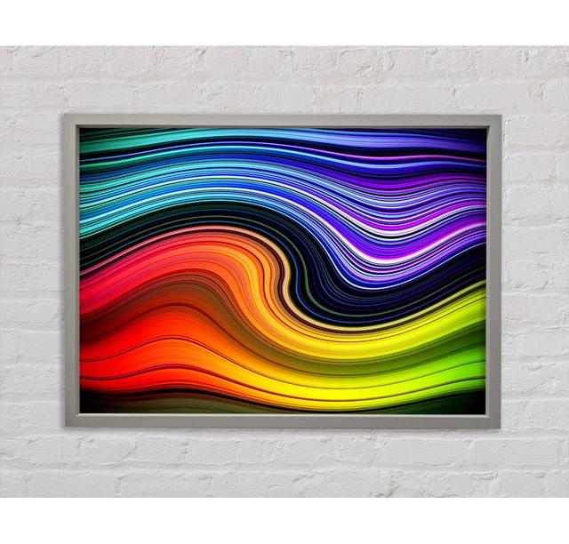 Gerahmtes Leinwandbild Rainbow Flow Perspections Größe: 59,7 cm H x 84,1 cm B x 3,3 cm T, Format: Hellgrau gerahmte Leinwand on Productcaster.