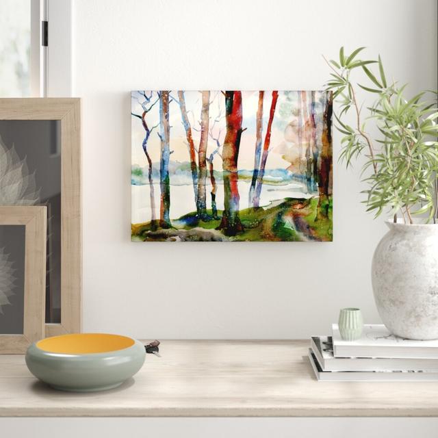 Oliver Gal 'Lake View Landscape' Graphic Art on Canvas East Urban Home Size: 45.7cm H x 61cm W x 3.80cm D on Productcaster.