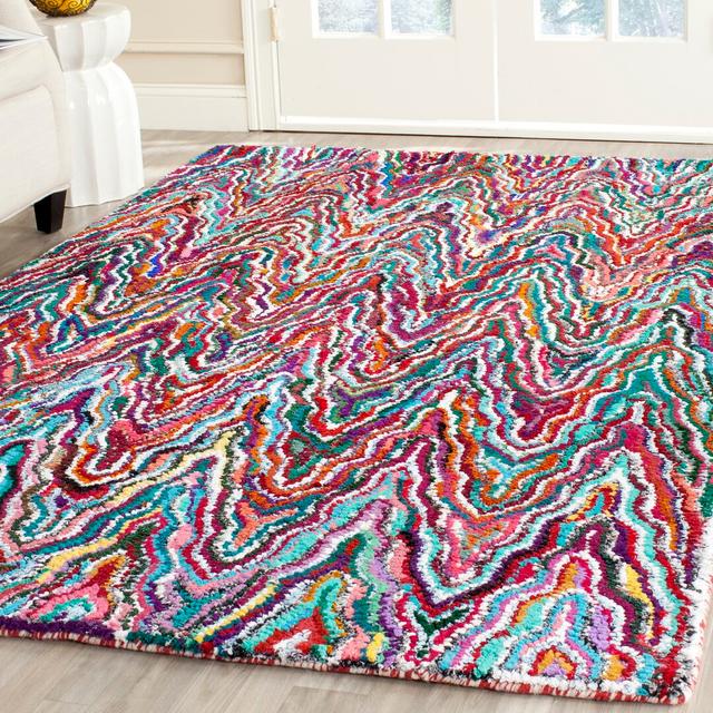 Cleaves Abstract Hand Woven Area Rug Latitude Vive Rug Size: Rectangle 152 x 243cm on Productcaster.