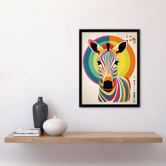 Alion Bauhaus Zebra Rainbow - Single Picture Frame Print Isabelle & Max on Productcaster.