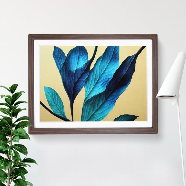 Brave Leaf - Single Picture Frame Painting 17 Stories Frame Colour: Walnut Framed, Size: 25cm H x 34cm W x 2cm D on Productcaster.