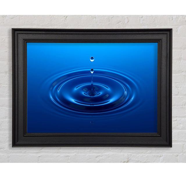 Water Drop Perfect Blue Framed Print 17 Stories Size: 59.7cm H x 84.1cm W on Productcaster.