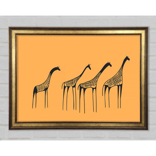 Afrikanische Giraffe - Einzelner Bilderrahmen Kunstdrucke BohoLiving Größe: 42 cm H x 59,7 cm B x 1,5 cm T on Productcaster.