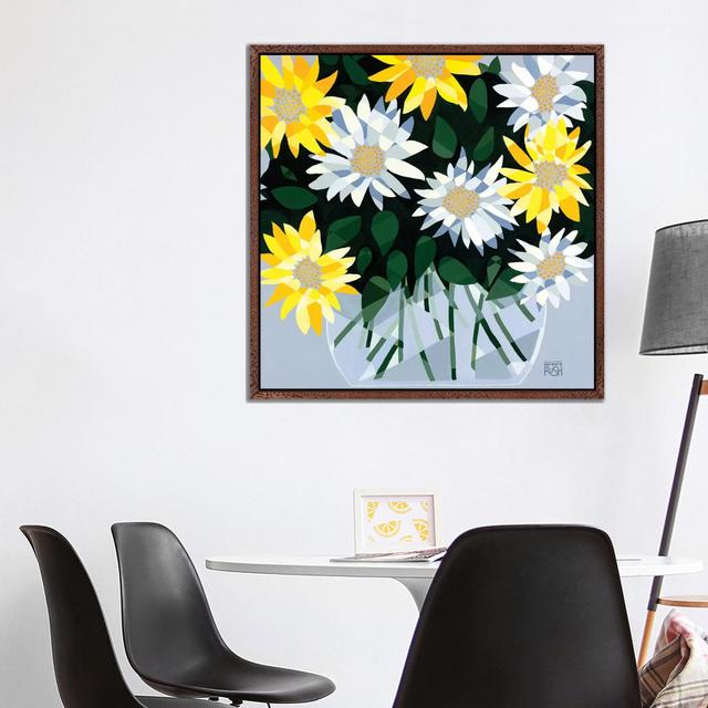 A Bouquet Of Delightful Daisies by Barbara Rush - Gallery-Wrapped Canvas Giclée on Canvas Lark Manor Format: Classic Wood Framed, Size: 93.98cm H x 93 on Productcaster.