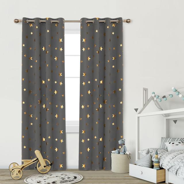 Marcela Eyelet Room Darkening Thermal Curtain (Set of 2) Isabelle & Max Panel Size: Width 117 x Drop 138 cm, Colour: Light Grey on Productcaster.