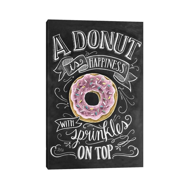 A Donut Is Happiness Happy Larry Size: 66.04cm H x 45.72cm W x 1.90cm D, Format: Wrapped Canvas on Productcaster.