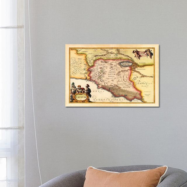 Antique Map Of Lazio (Latium) (1949-1960)s by Johannes Janssonius - Wrapped Canvas Painting Breakwater Bay Size: 45.72cm H x 66.04cm W x 1.91cm D on Productcaster.