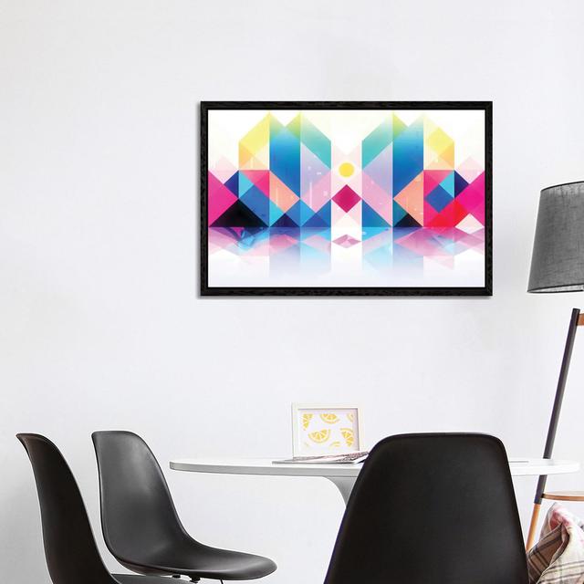 Geometric XXXXIII by Tenyo Marchev - Print on Canvas Corrigan Studio Size: 66.04cm H x 101.6cm W, Format: Black Framed on Productcaster.