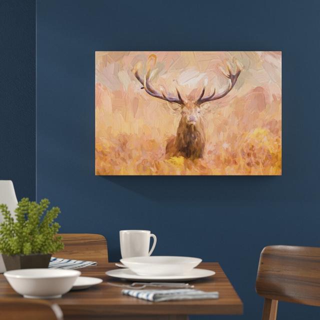 Leinwandbild Large Stag in Field Alpen Home Größe: 40 cm H x 60 cm B on Productcaster.