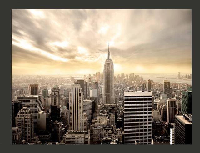 New York - Manhattan at Dawn 193cm x 250cm Wallpaper East Urban Home on Productcaster.