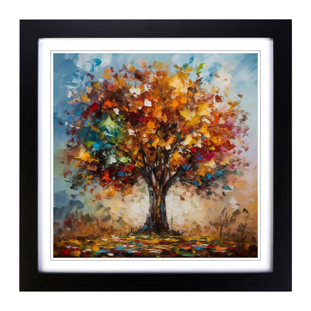 Tree Palette Knife No.1 - Single Picture Frame Print on Wood Marlow Home Co. Format: Black on Productcaster.