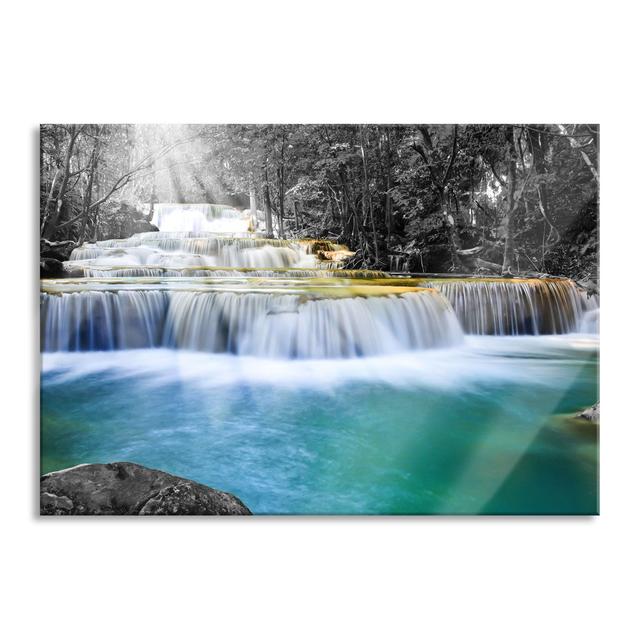 Wild Stream in the Jungle - Unframed Photograph on Glass Union Rustic Size: 60cm H x 80cm W x 0.4cm D on Productcaster.