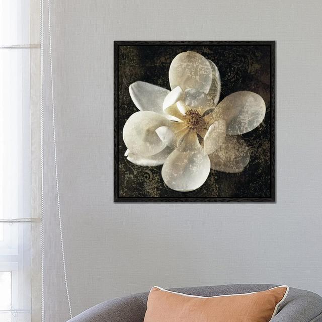 Magnolia I by John Seba - Print on Canvas East Urban Home Format: Black Framed, Size: 66.04cm H x 66.04cm W x 3.8cm D on Productcaster.