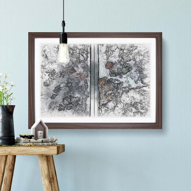 Dividing the Forest in Abstract - Picture Frame Graphic Art Print East Urban Home Frame Option: Walnut Framed, Size: 27cm H x 36cm W x 2cm D on Productcaster.