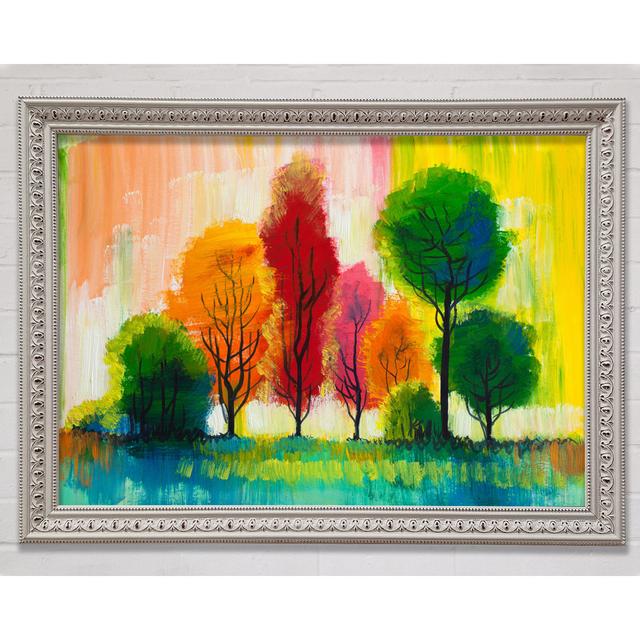 Autumn Vibrant Trees - Print Bright Star Size: 29.7cm H x 42cm W x 3cm D on Productcaster.