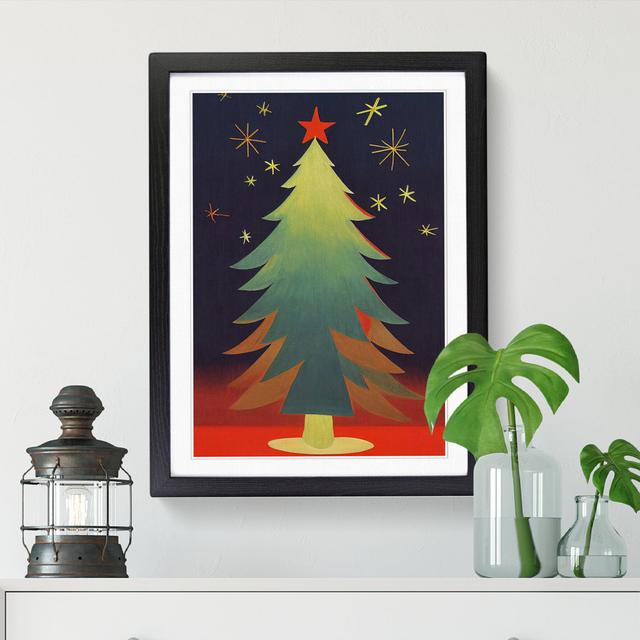 Christmas Tree Design - Single Picture Frame Graphic Art The Seasonal Aisle Size: 34cm H x 25cm W, Format: Black Framed on Productcaster.