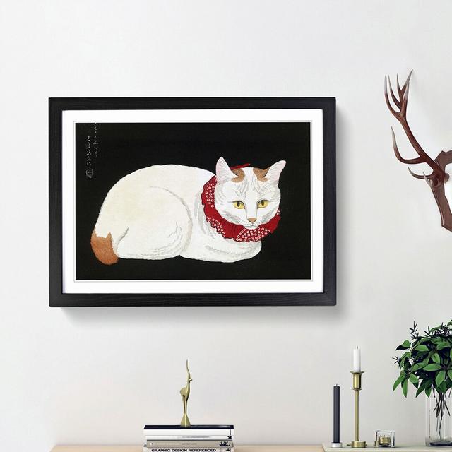 Cat by Takahashi Shotei - Picture Frame Graphic Art Print East Urban Home Size: 48cm H x 65cm W x 2cm D, Frame Option: Black Framed on Productcaster.