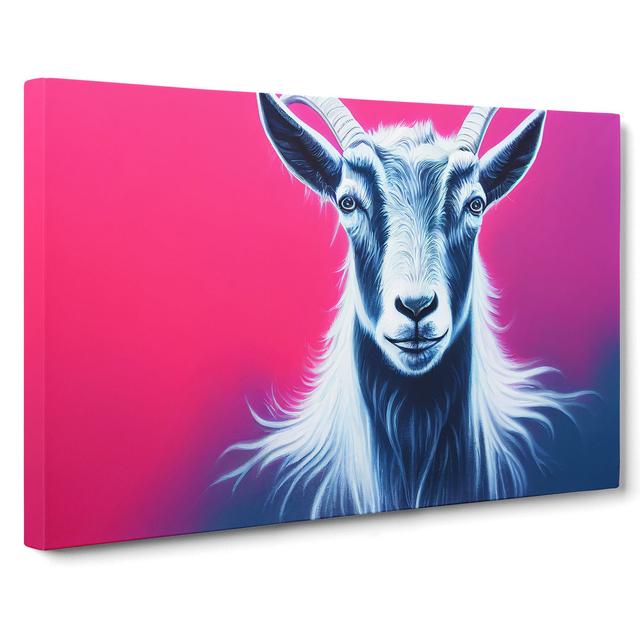 Goat In Colour Vol.4 - Wrapped Canvas Print Alpen Home Size: 35cm H x 50cm W x 3cm D on Productcaster.