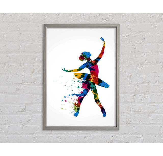 Rainbow Ballerina 1 - Single Picture Frame Art Prints on Canvas Bright Star Size: 84.1cm H x 59.7cm W x 3.3cm D on Productcaster.