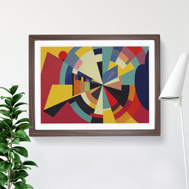 Abstract Art Suprematism Vol.6 - Single Picture Frame Print Metro Lane Frame Colour: Walnut, Size: 25cm H x 34cm W x 2cm D on Productcaster.