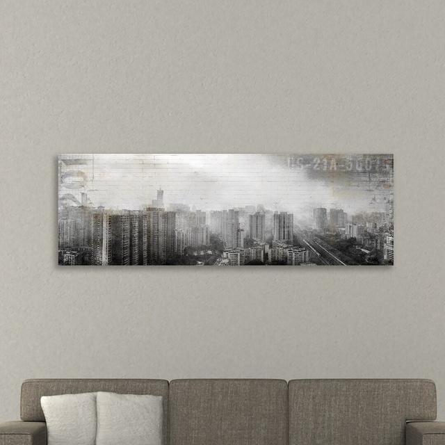 Urban Day by Kimberly Allen - Wrapped Canvas Panoramic Print East Urban Home Size: 41cm H x 122cm W x 4cm D on Productcaster.