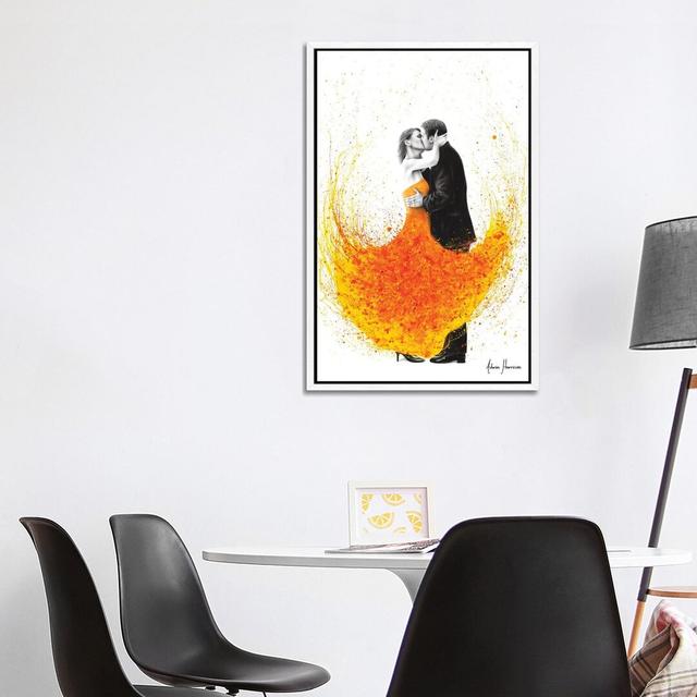 Sunny Autumn Kiss - Print Ebern Designs Size: 101.6cm H x 66.04cm W x 3.81cm D, Format: White Framed on Productcaster.