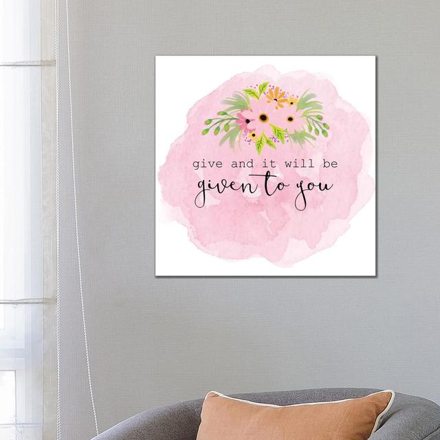 Give by Ann Bailey - Wrapped Canvas Art Prints Maturi Size: 66.04cm H x 66.04cm W x 1.91cm D on Productcaster.