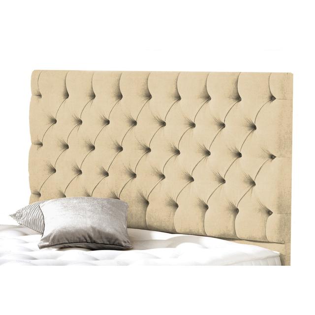 Ryan Upholstered Headboard Ophelia & Co. Size: Single (3'), Colour: Ivory on Productcaster.