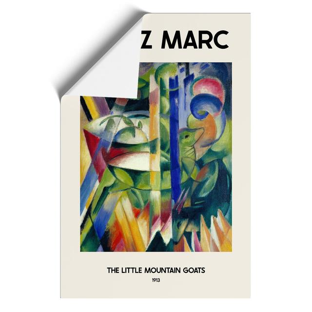 The Little Mountain Goats by Franz Marc - Unframed Graphic Art East Urban Home Size: 42cm H x 30cm W x 0.1cm D on Productcaster.