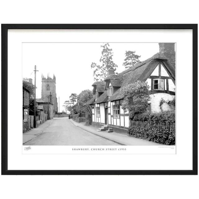 'Shawbury, Church Street C1955' - Picture Frame Photograph Print on Paper The Francis Frith Collection Size: 45cm H x 60cm W x 2.3cm D on Productcaster.