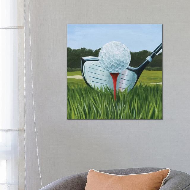 Tee Off I by Grace Popp - Wrapped Canvas Painting Ophelia & Co. Size: 66.04cm H x 66.04cm W x 3.81cm D on Productcaster.