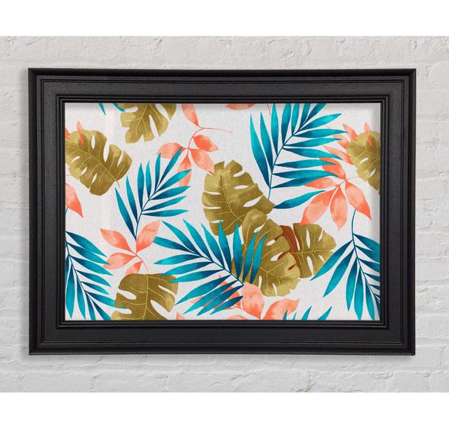 Modern Palm Leaves - Single Picture Frame Art Prints 17 Stories Size: 84.1cm H x 142.2cm W on Productcaster.