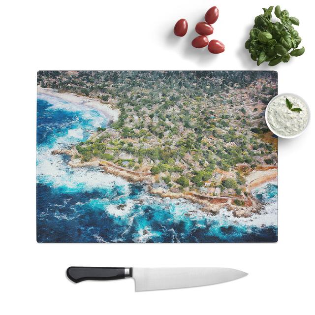 Big Sur in California Painting Chopping Board East Urban Home Size: 0.4cm H x 29cm W x 39cm L on Productcaster.