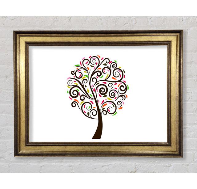 Multi-coloured Tree - Single Picture Frame Art Prints Bright Star Size: 59.7cm H x 84.1cm W x 8cm D on Productcaster.