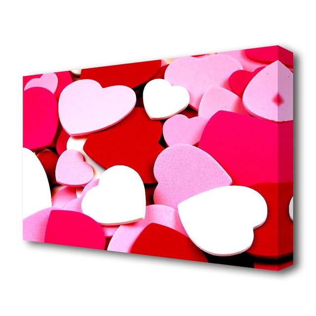 Tons Of Hearts - Wrapped Canvas Graphic Art Print East Urban Home Size: 101.6 cm H x 142.2 cm W on Productcaster.