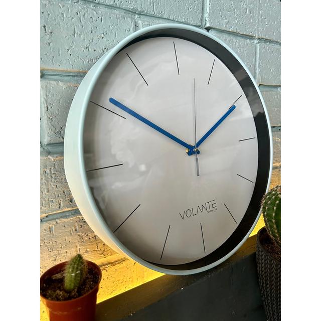 Anaica Wall Clock Latitude Run Colour: Baby Blue on Productcaster.