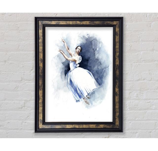 White Ballerina 6 Framed Print Highland Dunes Size: 42cm H x 29.7cm W x 8cm D on Productcaster.