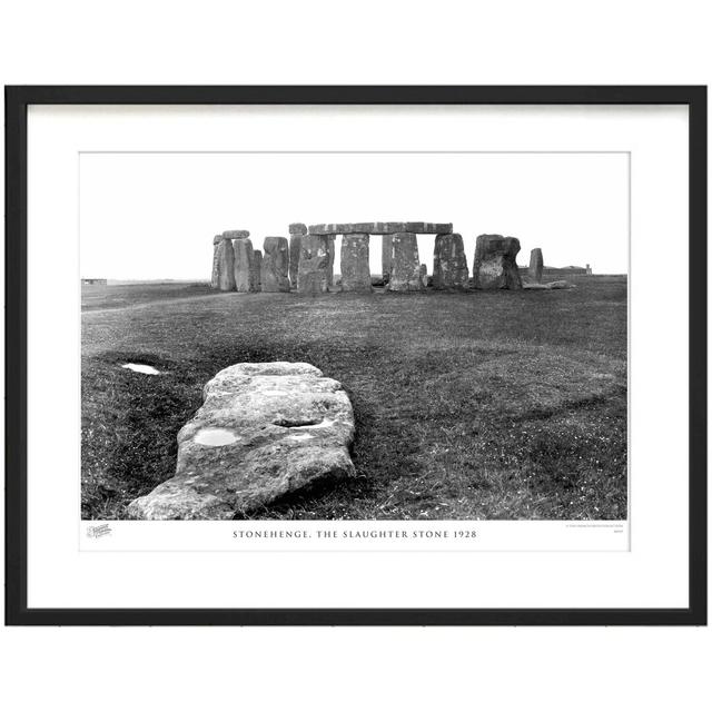 'Stonehenge, the Slaughter Stone 1928' - Picture Frame Photograph Print on Paper The Francis Frith Collection Size: 28cm H x 36cm W x 2.3cm D on Productcaster.