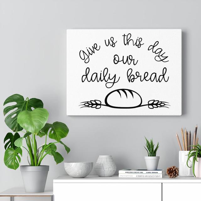 Our Daily Bread - Wrapped Canvas Print Blue Elephant Size: 61cm H x 76cm W on Productcaster.