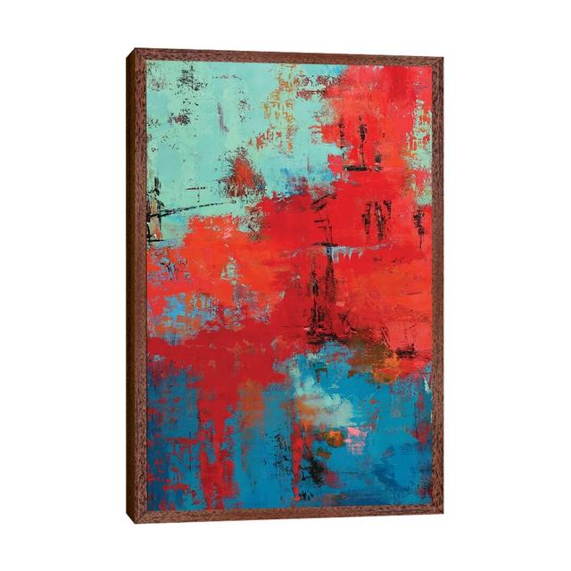 Abstract IX by Olena Bogatska - Graphic Art Print on Canvas Ebern Designs Format: Classic Brown Wood Framed, Size: 152.4cm H x 101.6cm W x 3.81cm D on Productcaster.