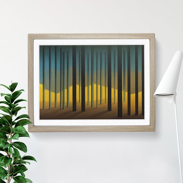 A Euphoric Abstract Forest - Picture Frame Graphic Art Metro Lane Frame Colour: Oak Framed, Size: 25cm H x 34cm W x 2cm D on Productcaster.