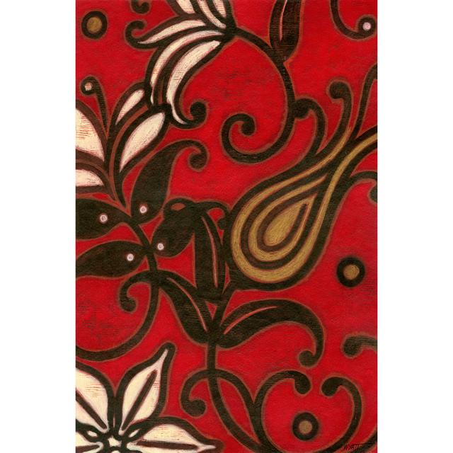 Scarlet Textile I by Norman Wyatt Jr. - Wrapped Canvas Art Prints Marlow Home Co. Size: 76cm H x 51cm W on Productcaster.